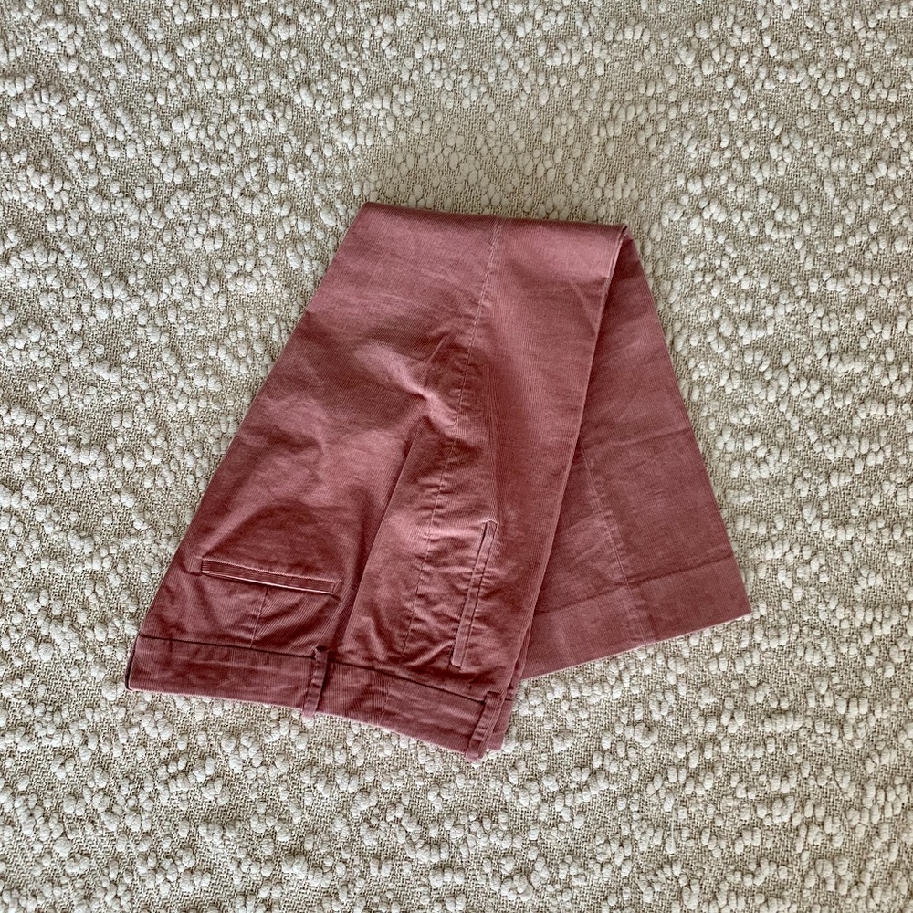 J. Crew Light Mauve Corduroy Cropped Pants